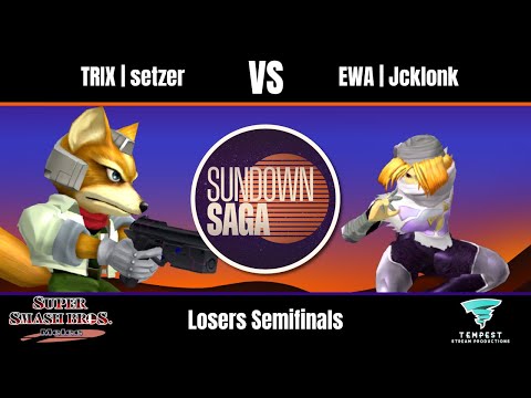 TRIX | setzer (Fox) vs EWA | Jcklonk (Sheik) - Melee Losers Semifinals - Sundown Saga 2025