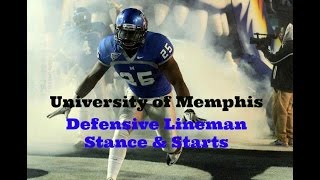 Play Like A Pro! - Defensive Lineman Stance & Start - Sports Takeoff - Memphis Tigers