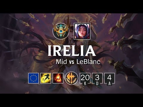 Irelia Mid vs LeBlanc - EUW Challenger Patch 8.18