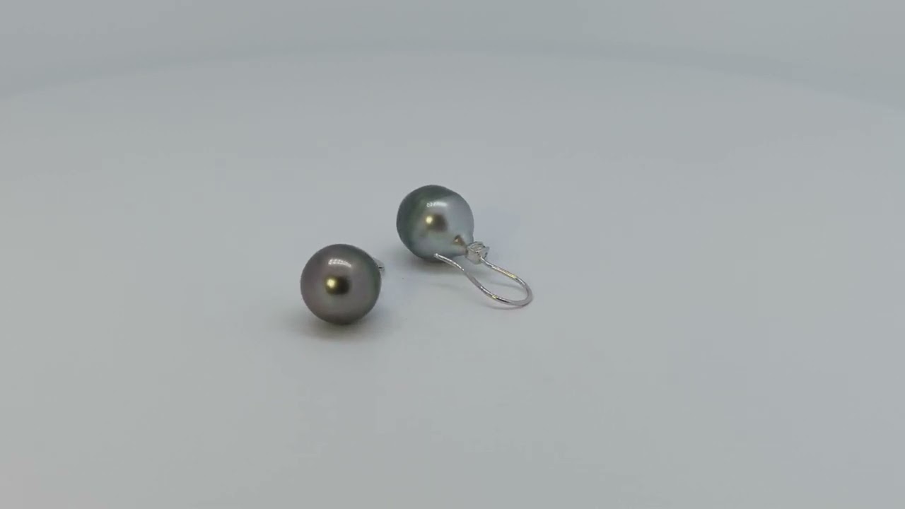 Boucles d'oreilles Ainua perle de tahiti 9-11mm or