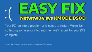 How To Fix Netwtw04.sys Intel Wireless WiFi Link Driver Failed KMODE EXCEPTION NOT HANDLED