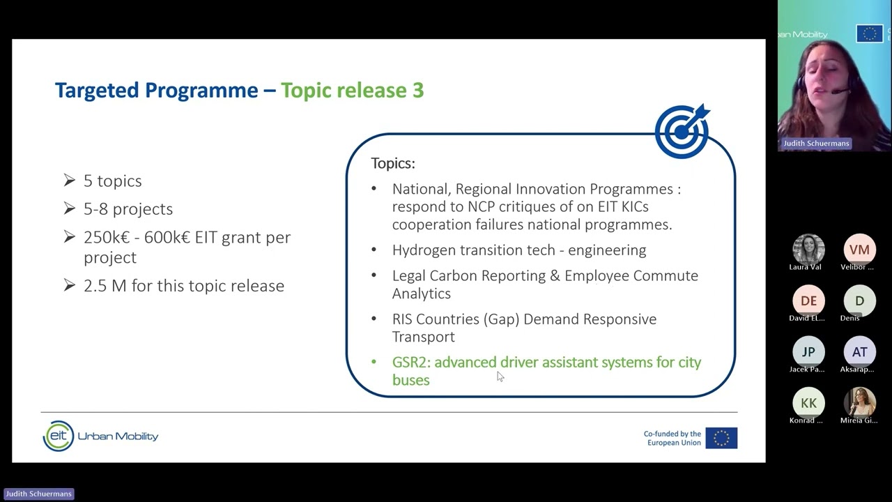 Targeted Open Call | Info Session | Topic 3: Advanced Driver Assistance System Buses