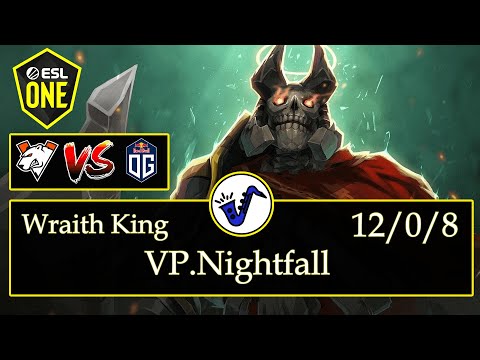 Wraith King Dota 2 - VP.Nightfall - 12/0/8 - Safe Lane / Pos 1 - Virtus.pro VS OG - ESL One