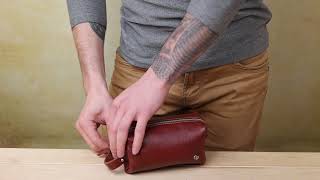 Мужская косметичка из натуральной кожи Grande Pelle 11414 коричневый