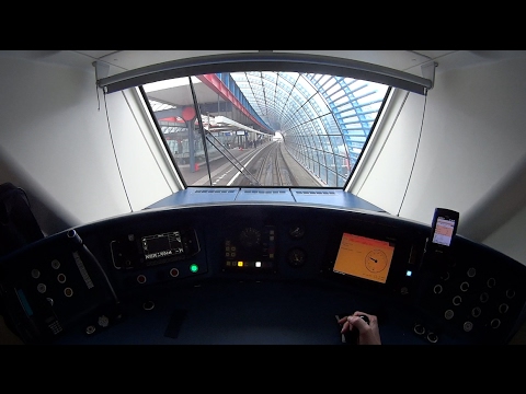 Train Driver's POV slt Schiphol Airport - Amsterdam 2017