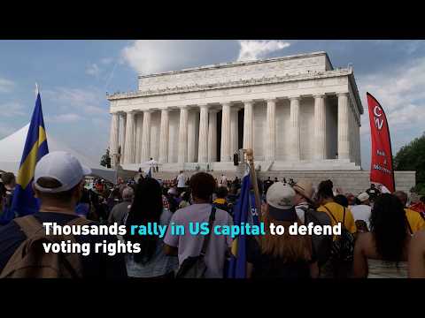 Thousands rally in US capital to defend voting rights