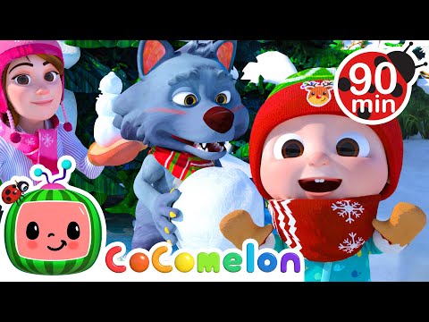 Deck the Halls with Snowballs! Snowy Christmas Songs Medley | CoComelon | Nursery Rhymes for Babies