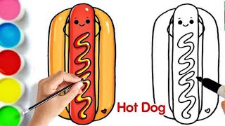 Easy Steps to Draw a Delicious Hot Dog for Little Artists