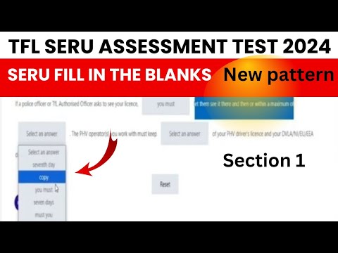 Section 1 Fill in the Blanks New version 2024 | SERU assessment TFL,SERU fill in the blanks