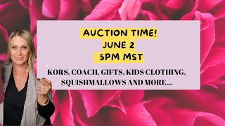 SUNDAY LIVE AUCTION / SALE - JUNE 2nd 5pm Mst   - KIDS CLOTHING, HANDBAGS, VINTAGE, TOYS AND MORE