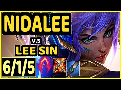 SEVENARMY (NIDALEE) vs LEE SIN - 6/1/5 KDA JUNGLE GAMEPLAY - EUW Ranked DIAMOND