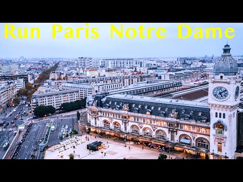 Virtual Run Paris! Gare de Lyon to Notre Dame 4K