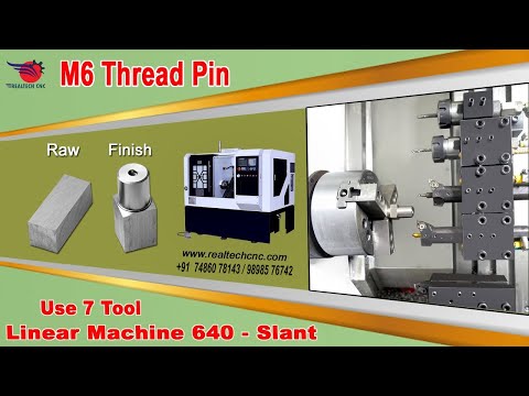 M6 Thread Pin 640 slant | RealTech CNC Machine VD-150