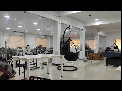 Toughened Glass Partition & Gypsum False Ceiling Work