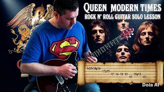 Queen - Modern Times Rock N Roll - Guitar Solo Tutorial (Guitar Tab)l