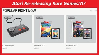 Atari Re-releasing Rare Atari 7800 Games & Controller! Ninja Golf! Fatal Run!