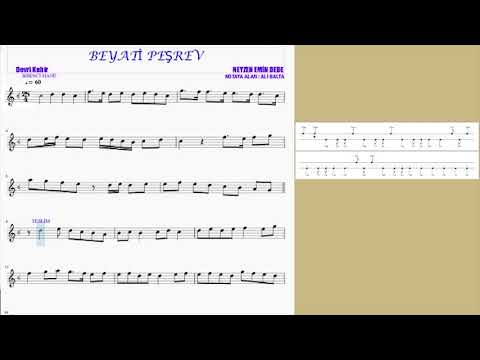 SOLFEJ BEYATİ PEŞREV NEYZEN EMİN DEDE NOTA   USÜL TAKİPLİ