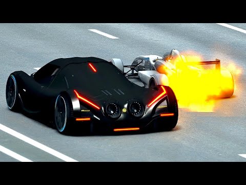 Devel Sixteen Total Black Edition 2020 vs Formula Jet Engine - Drag Race 20 KM