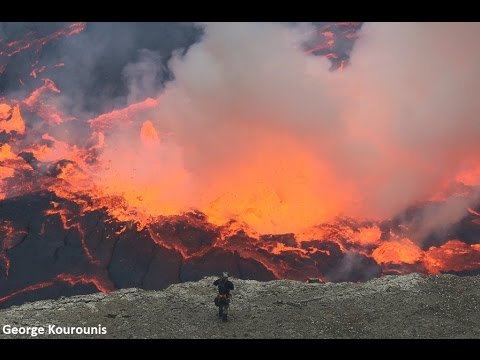 The most amazing video of Nyiragongo lava lake    Congo     Africa