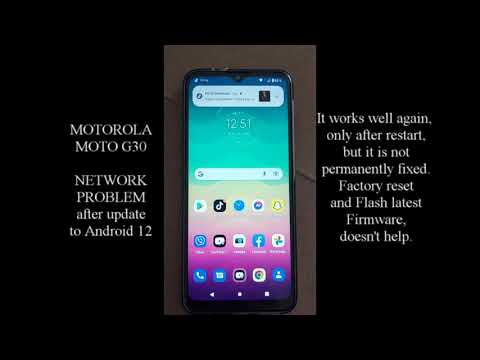 MOTO G30 Network Problem Android 12