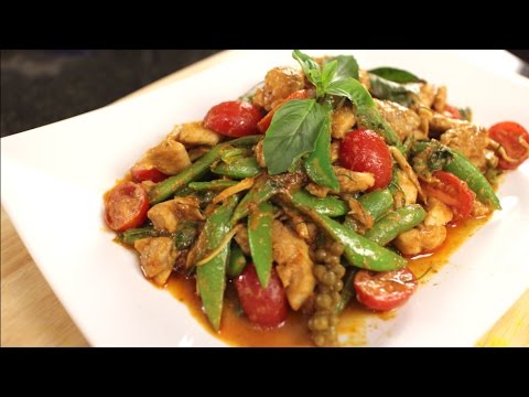Chicken Red Curry Stir-Fry Recipe ผัดเผ็ดไก่ - Hot Thai Kitchen!