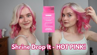 DYEING THE UNDERNEATH OF MY HAIR HOT PINK! | Shrine drop it - Hot Pink