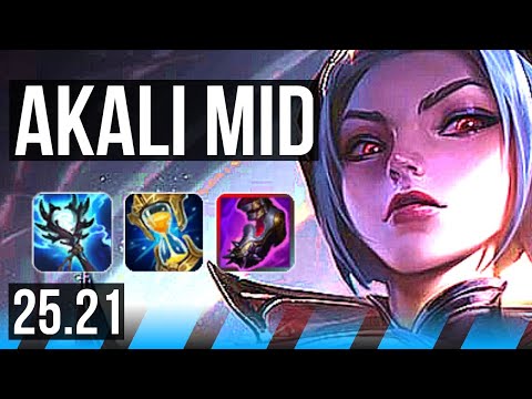 AKALI vs YASUO (MID) | 11/1/5, 6 solo kills, Godlike | EUW Master | 25.21