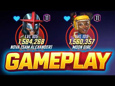 MOON GIRL - NOVA SAM ALEXANDER - GAMEPLAY - MARVEL Strike Force - MSF