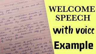 welcome speech for online - how to give welcome address in english - welcome speech in english
