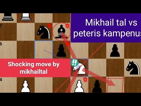 Mikhail tal vs peteris kampenuss. Brillant move by mikhail tal.