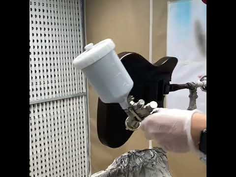 Open grain black stain finish