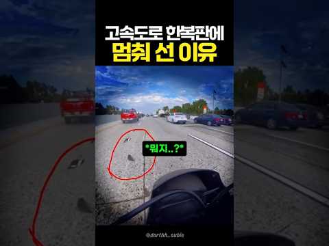 고속도로 한복판에 멈춰 선 이유