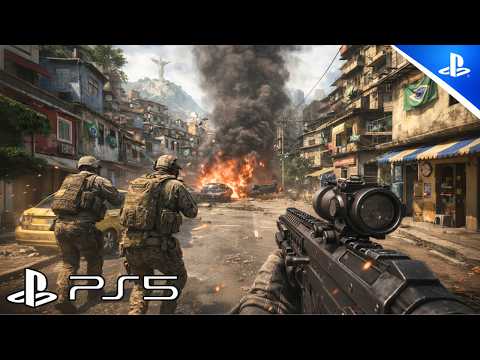 (PS5) Task Force 141 Favela Firefight | Impressive Gameplay [4K60FPS] Call of Duty