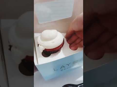 Trying Red Velvet Cupcake From Highly Recommended Bakeshop #asmr #shorts
