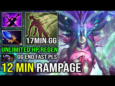 WTF 12MIN RAMPAGE Unlimited Siphon HP Regen | Solo Mid Death Prophet Easy 17Min GG Most OP Dota 2