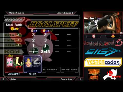 COA6 SSBM - Arias (Jigglypuff) vs Scrandino (Sheik) - L1