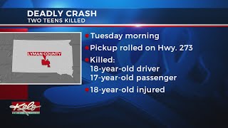 18-year-old, 17-year-old died in Lyman County crash Tuesday
