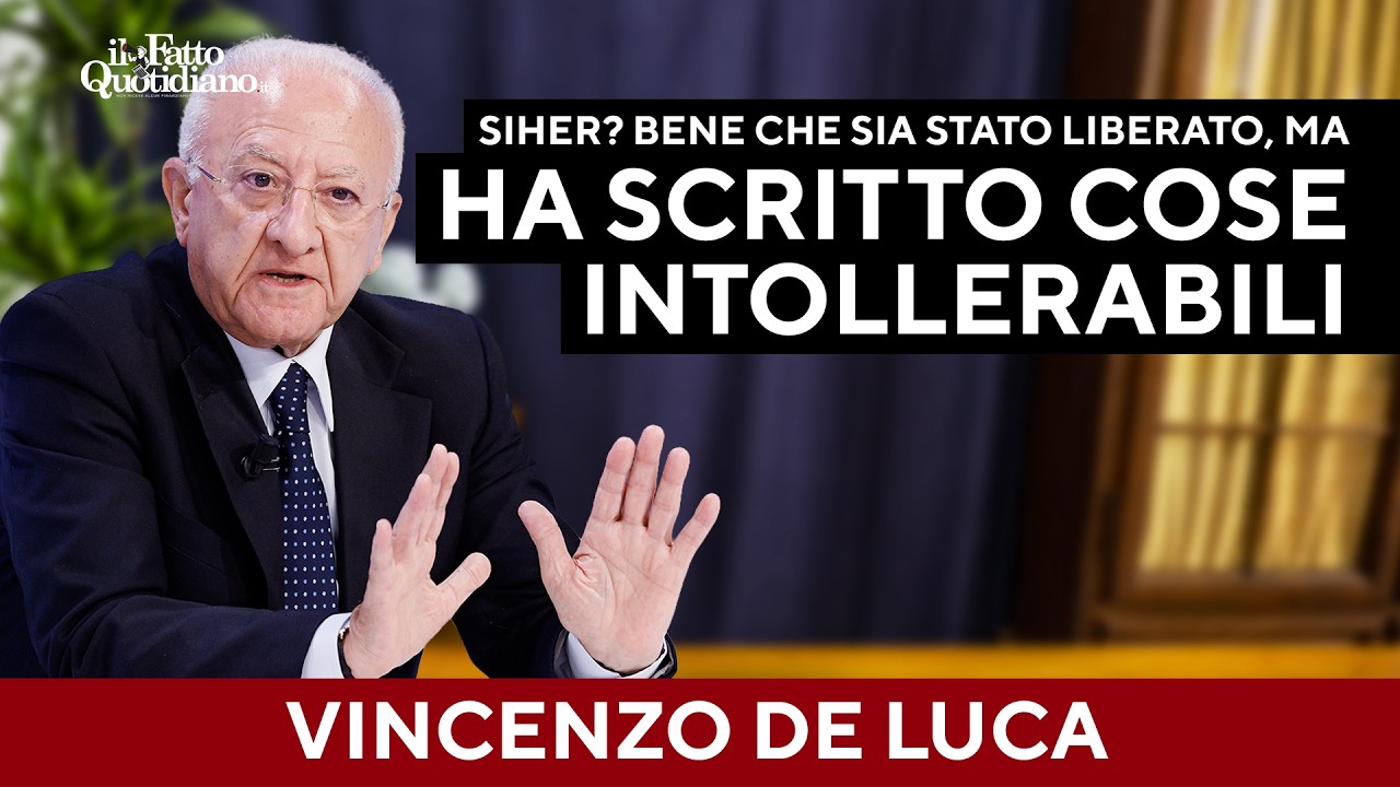 De Luca su Youssef Siher: "Se non ci sono prove certe, in un Paese civile non si va in galera"