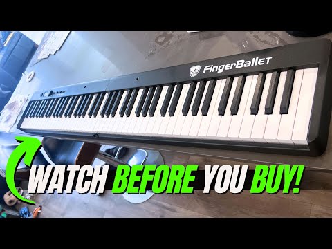 FULL REVIEW of the FingerBallet Portable Piano Keyboard, Touch Sensitive 88 Key - Wood Grain!