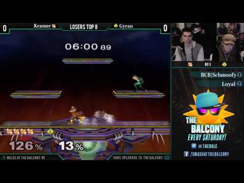 Melee @ the Balcony 81 - Losers Top 8 ft. Gyran (Sheik) VS Kramer (Fox)