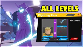 *ALL* LEVELS UNLOCKED IN *NEW* FIGHTING PASS SEASON 5 IN ANIME FIGHTING SIMULATOR ROBLOX