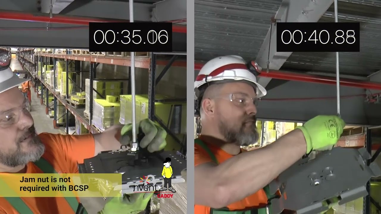 nVent CADDY Box/Conduit Securement Platform (BCSP) Installation Time Comparison