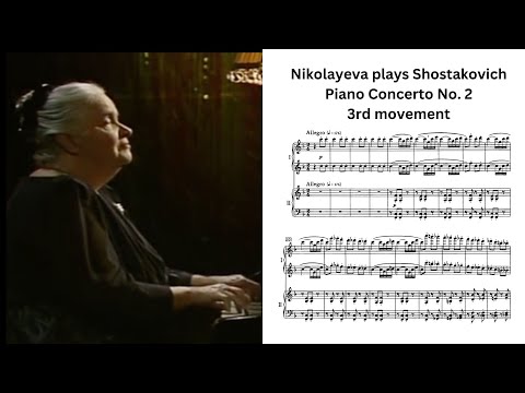 She performs Shostakovich to perfection: Nikolayeva plays Shostakovich Piano Concerto No. 2 III
