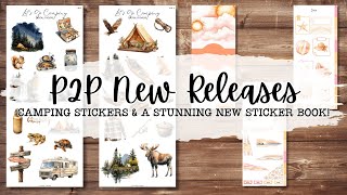 Let's Go Camping Stickers & a GORGEOUS Sunset Beach Mega Sticker Book! 🤩 | P2P New Releases!