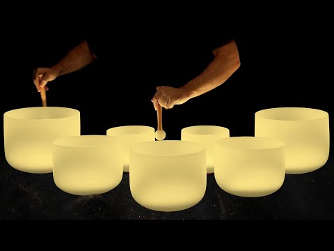 Sonidos curativos con cuencos de cristal de 432 Hz | Dormir Profundamente y limpieza emocional
