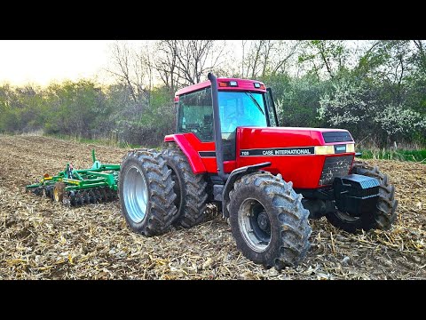 Pulling The Great Plains Turbo-Max With The 7120 Case-IH Magnum Tractor! Vertical Tillage