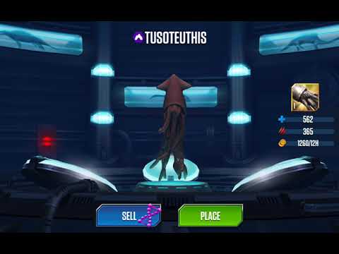 Feeding Tusoteuthis to MAX 40 LVL || Jurassic World™ The Game