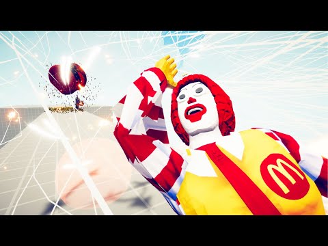 🍔GOD Ronald McDonald🍟vs GOD UNITS - Totally Accurate Battle Simulator TABS