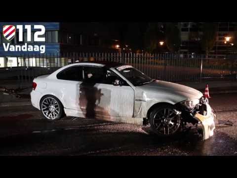 BMW crasht op industrieterrein in Den Bosch