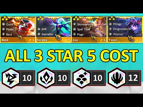 Set Revival 7.5 ALL 5 Cost Units 3 Star + Prismatic Traits ⭐⭐⭐